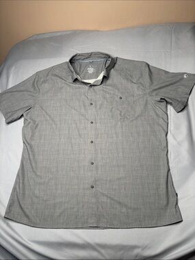 Kuhl Men's Gray Short-Sleeve Button-Down Shirt Size XXL